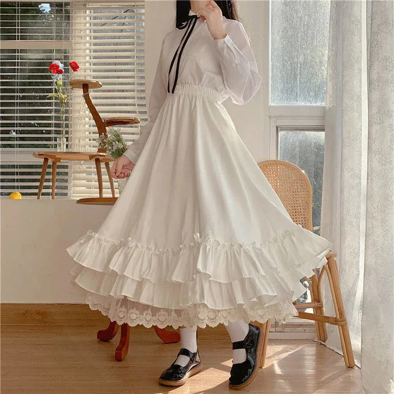 Vintage Pleated A-Line Ball Gown Long Midi Skirt – Elevate Your Style! Women's Fashion.