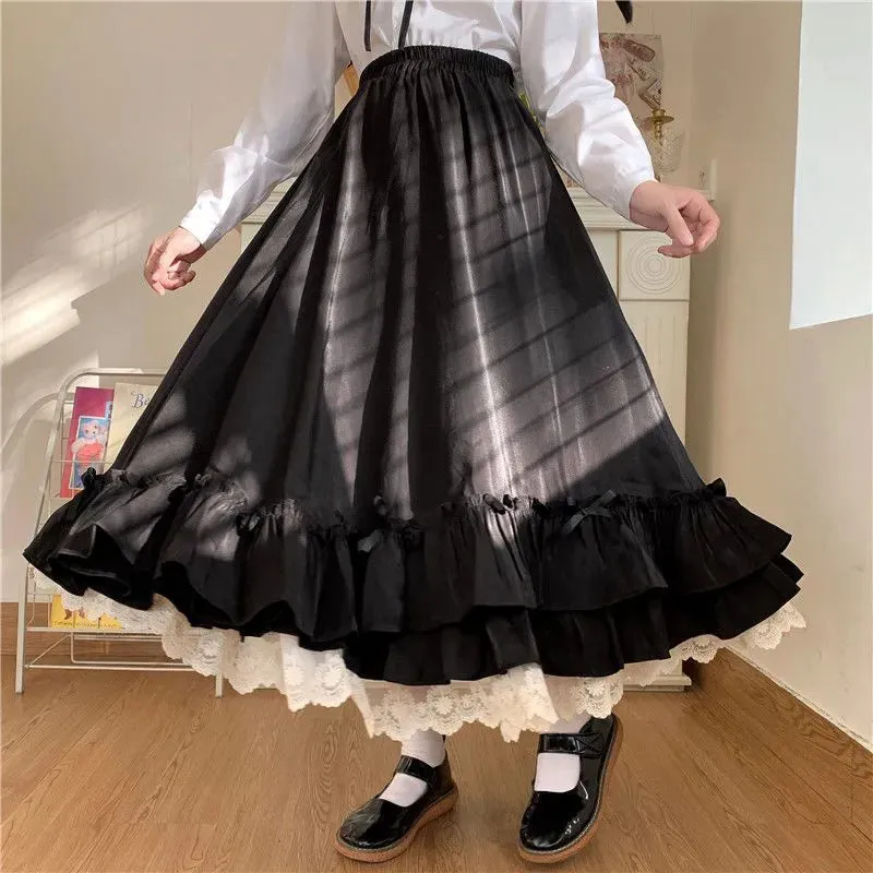 Vintage Pleated A-Line Ball Gown Long Midi Skirt – Elevate Your Style! Women's Fashion.