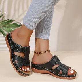 Vintage Retro Platform Sandals with Anti-Slip Casual Design