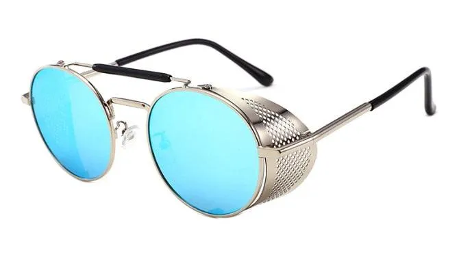 Vintage Round Steampunk Sunglasses - Metal Frame | Rediscover the Steam Era