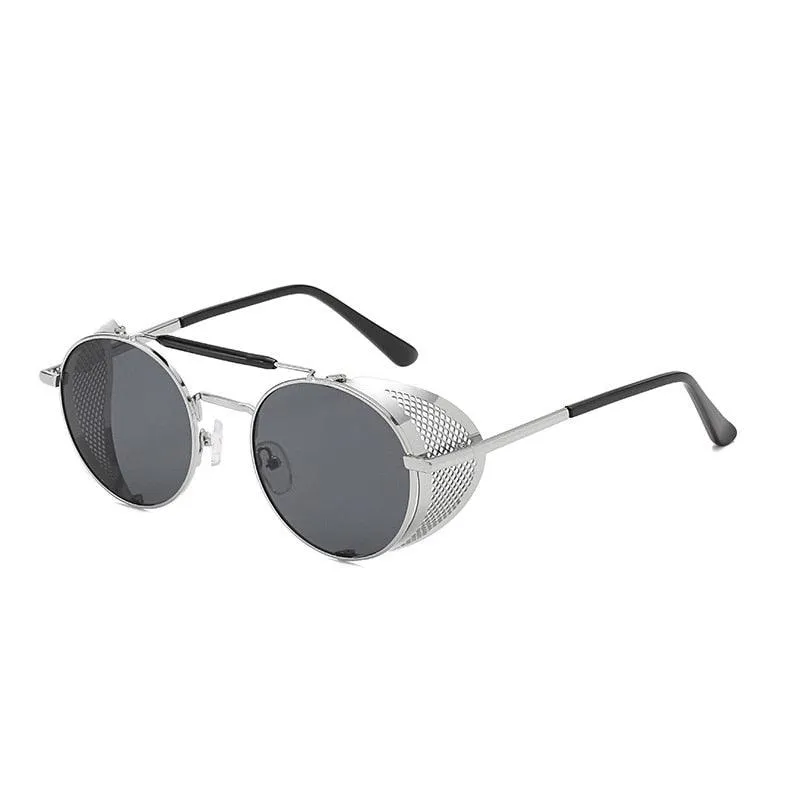 Vintage Round Steampunk Sunglasses - Metal Frame | Rediscover the Steam Era