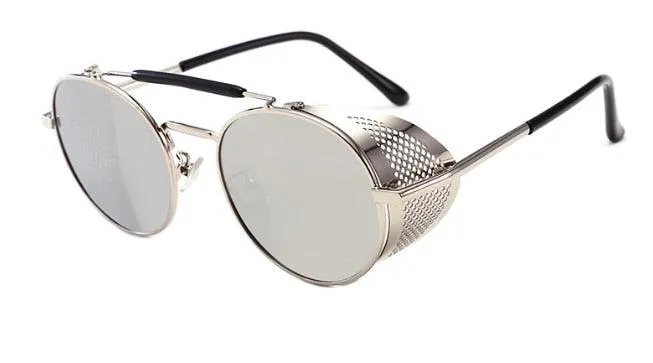 Vintage Round Steampunk Sunglasses - Metal Frame | Rediscover the Steam Era