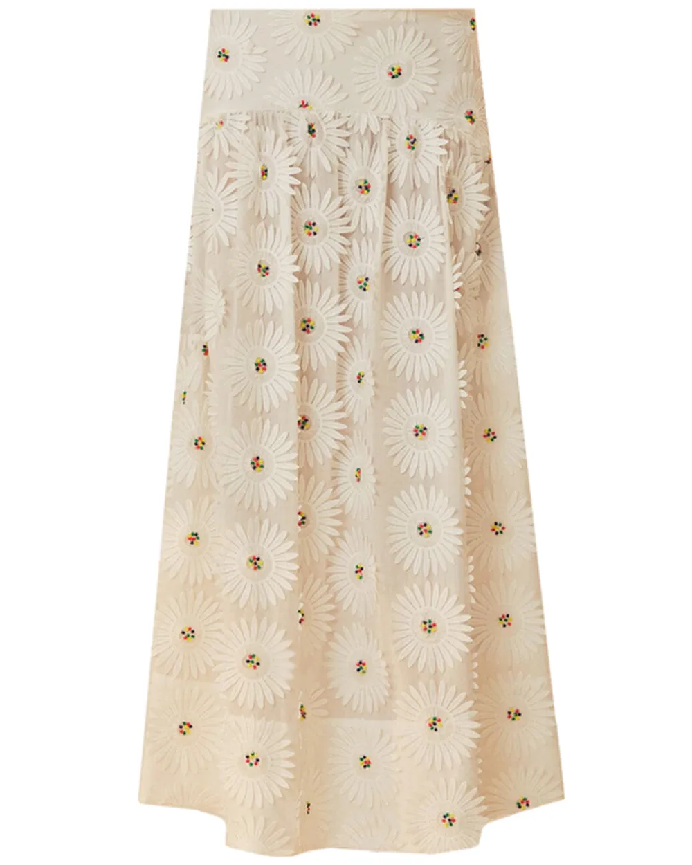 White Daisy Long Skirt.