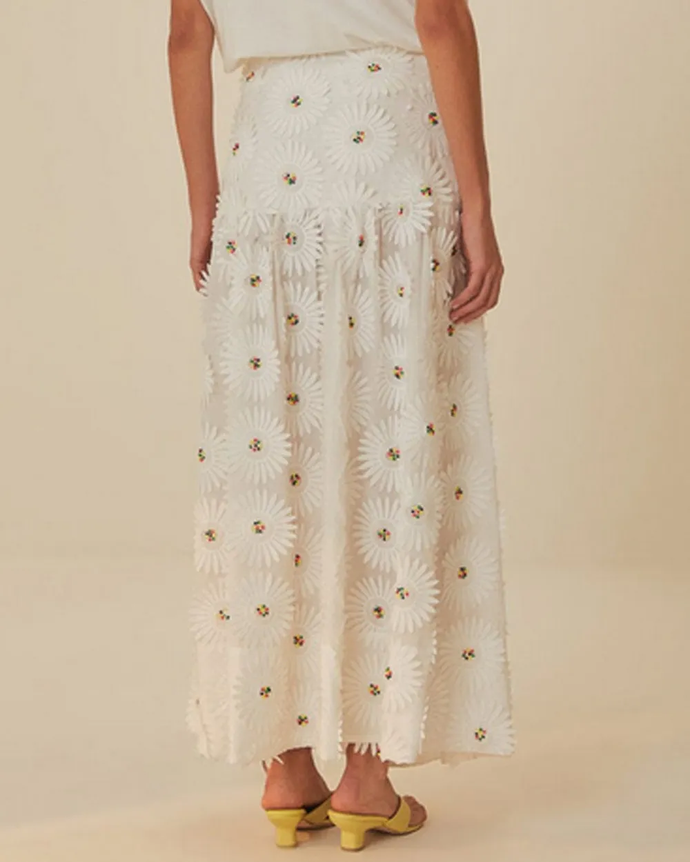 White Daisy Long Skirt.