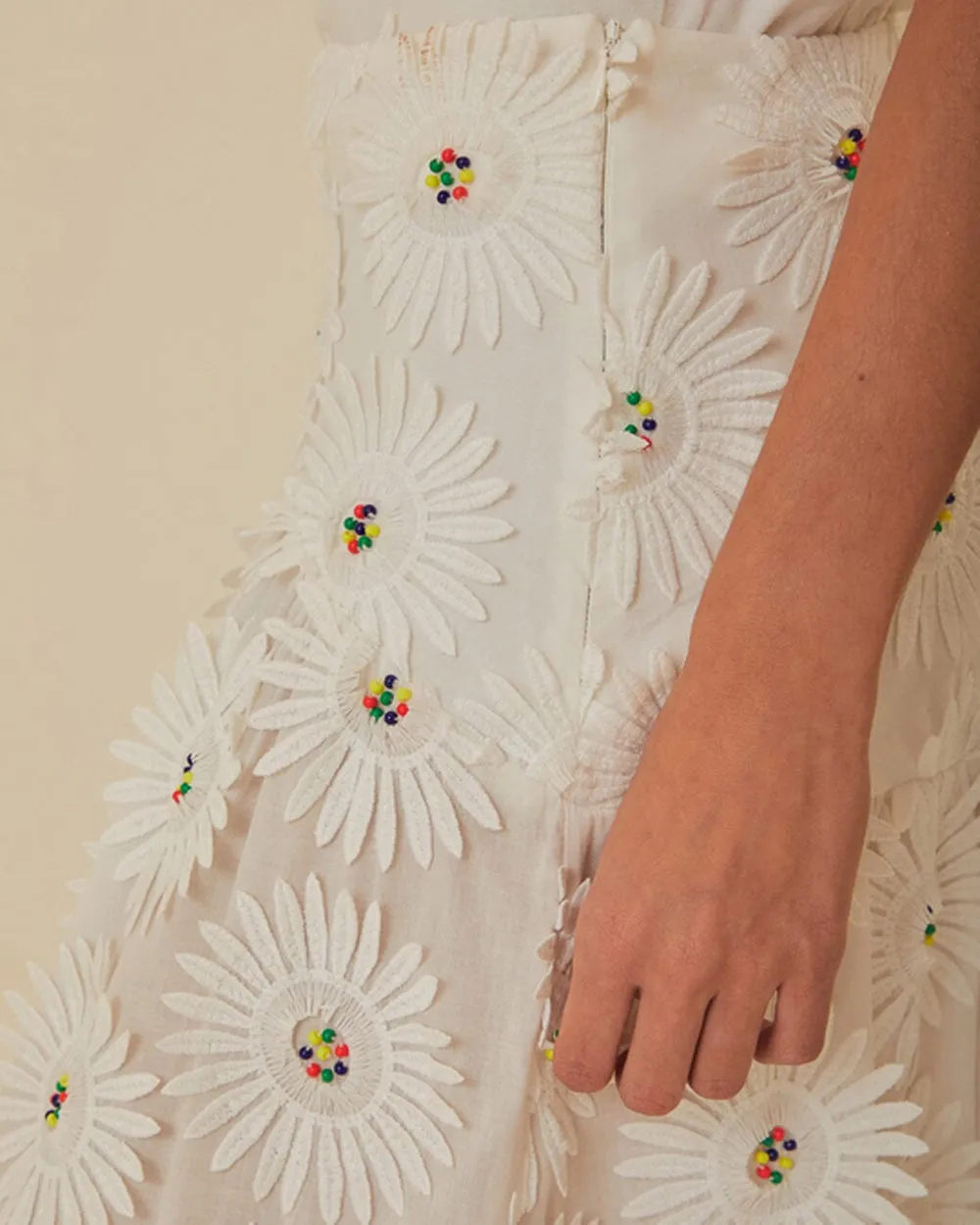 White Daisy Long Skirt.