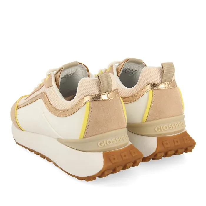 WHITE SNEAKERS WITH NUDE DETAILS FOR WOMEN BALLAGAT