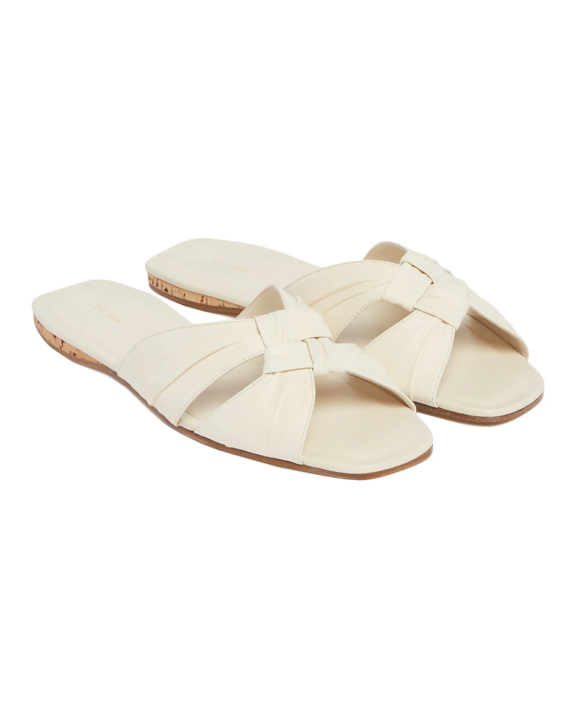 White Soft Knot Flats