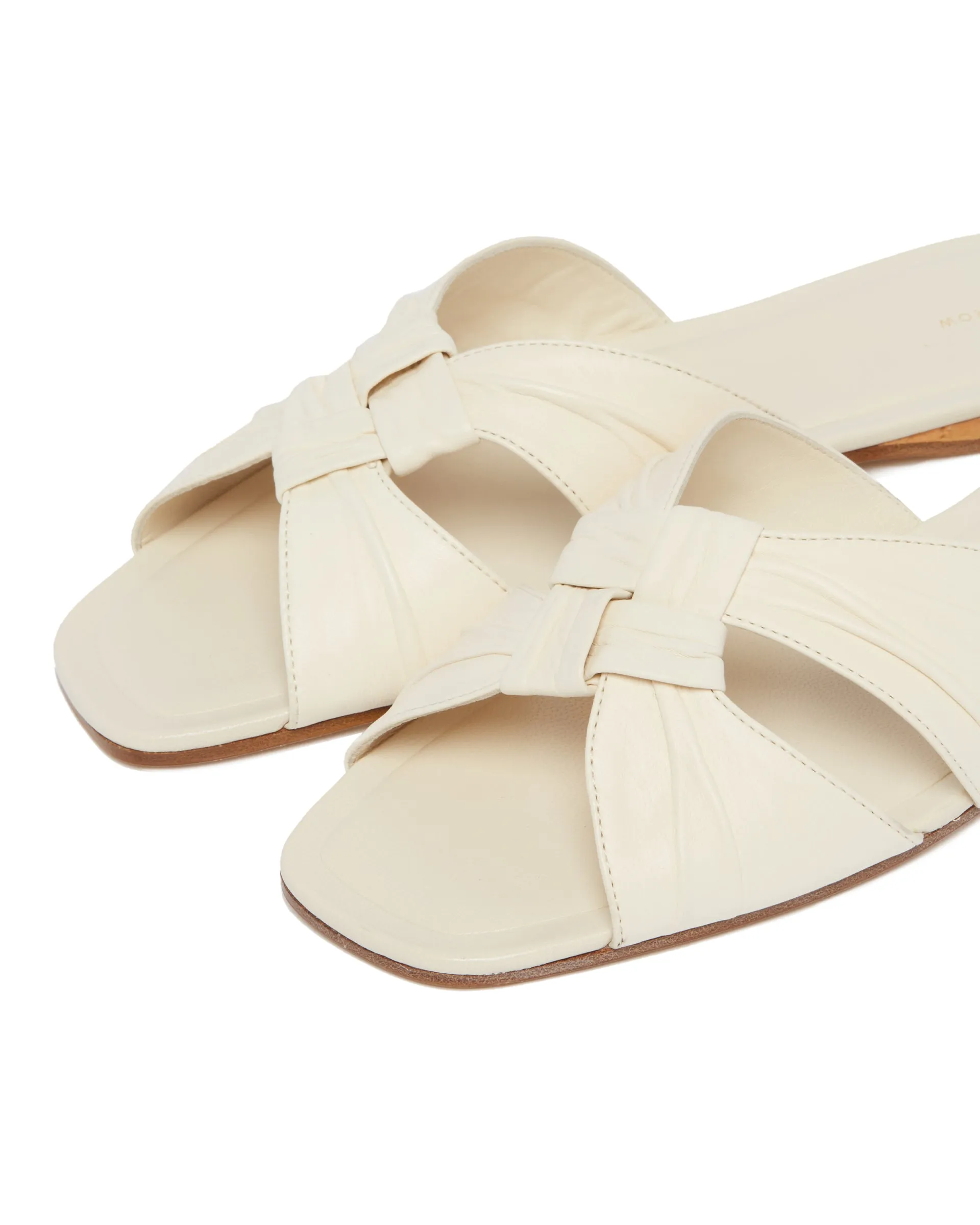 White Soft Knot Flats