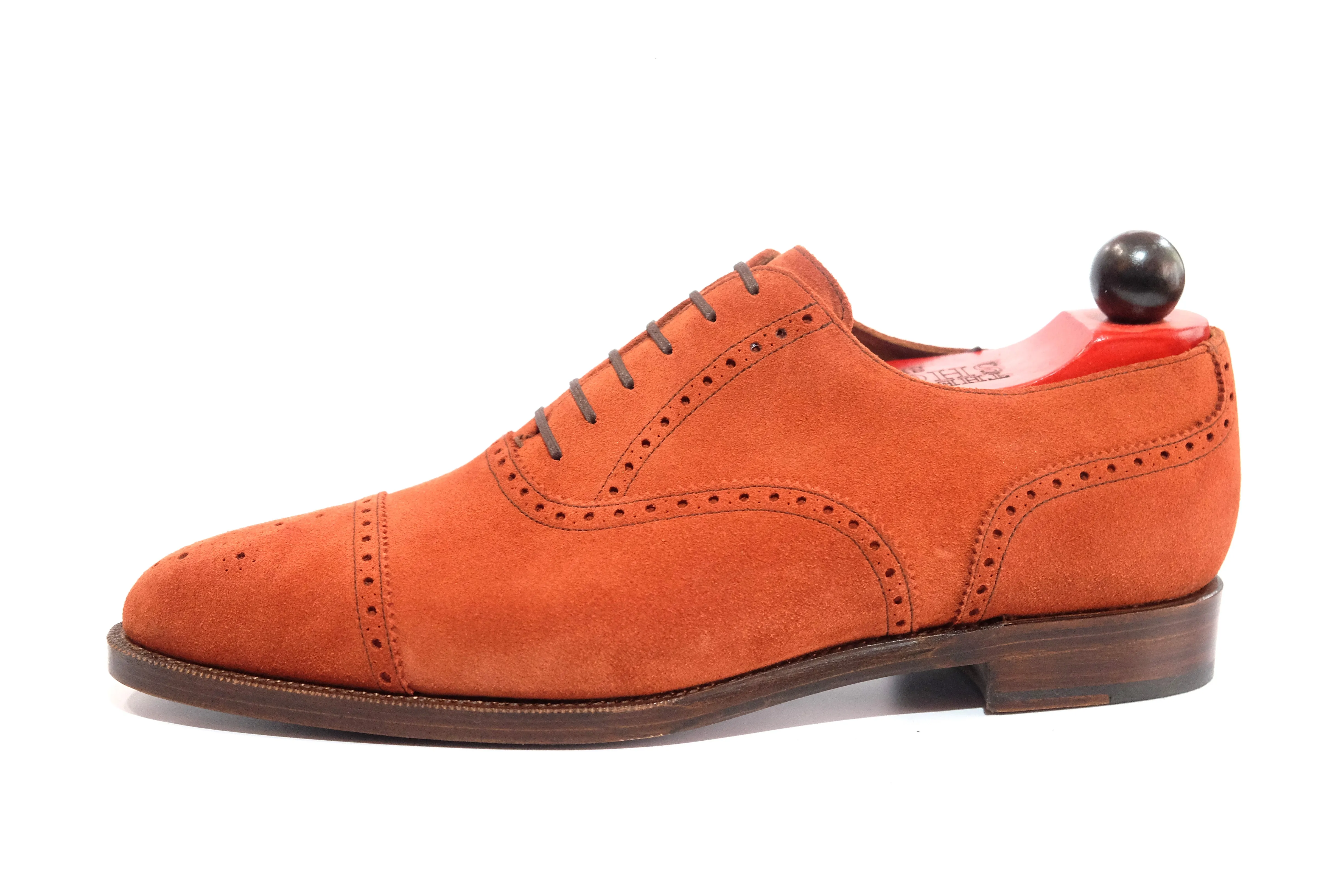 Windermere MTO Rust Suede Shoes with TMG Last and Double Leather Sole