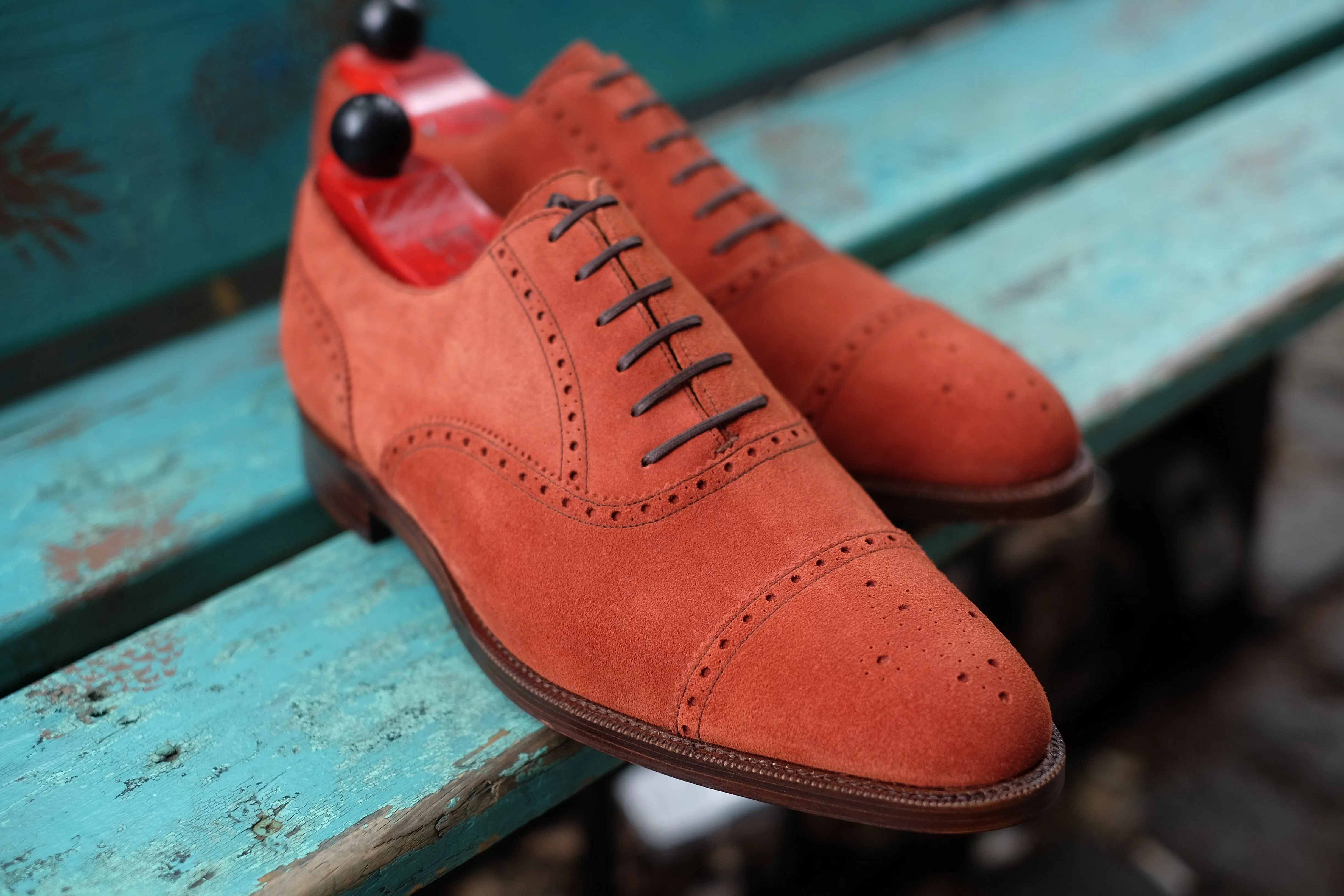 Windermere MTO Rust Suede Shoes with TMG Last and Double Leather Sole