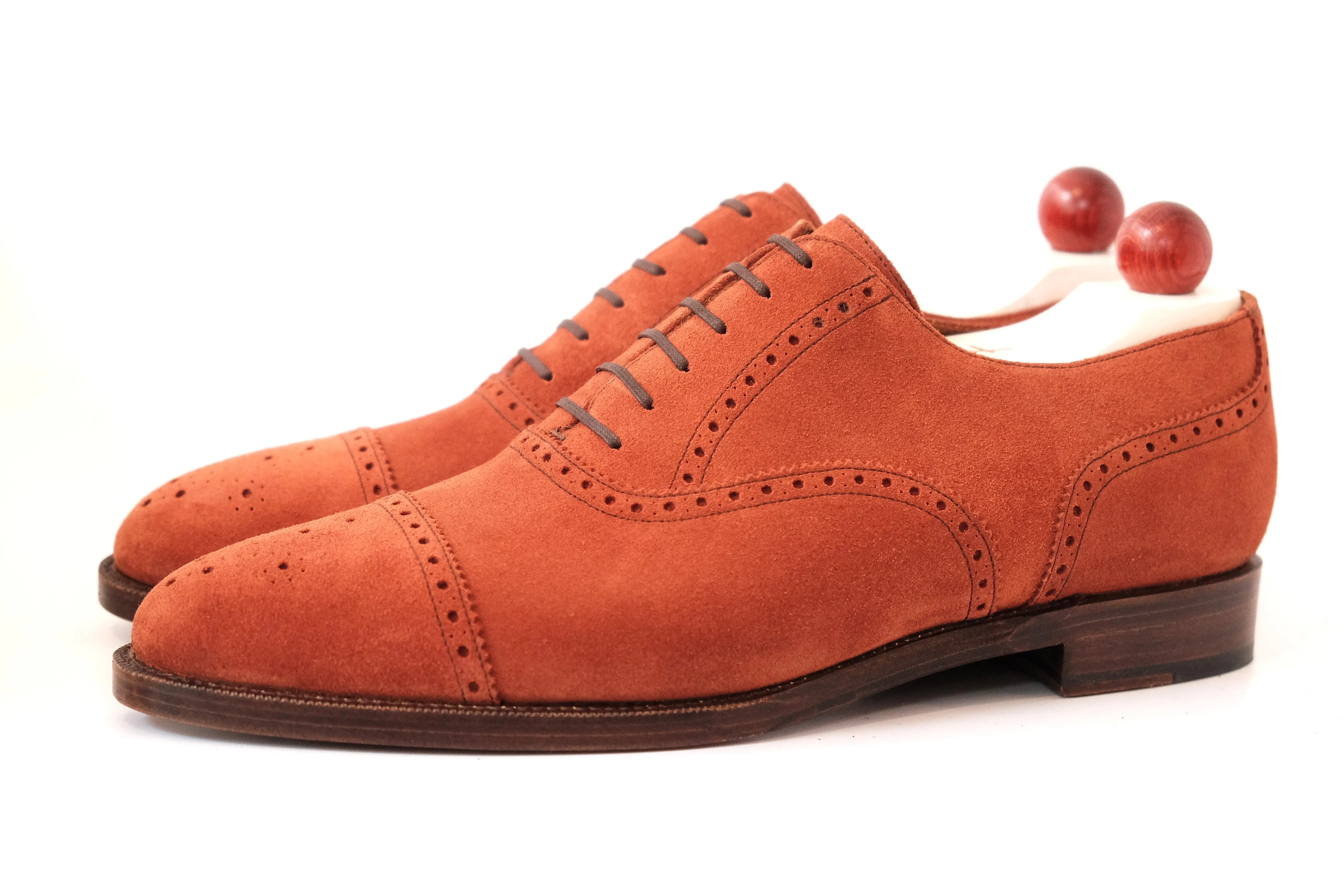 Windermere MTO Rust Suede Shoes with TMG Last and Double Leather Sole