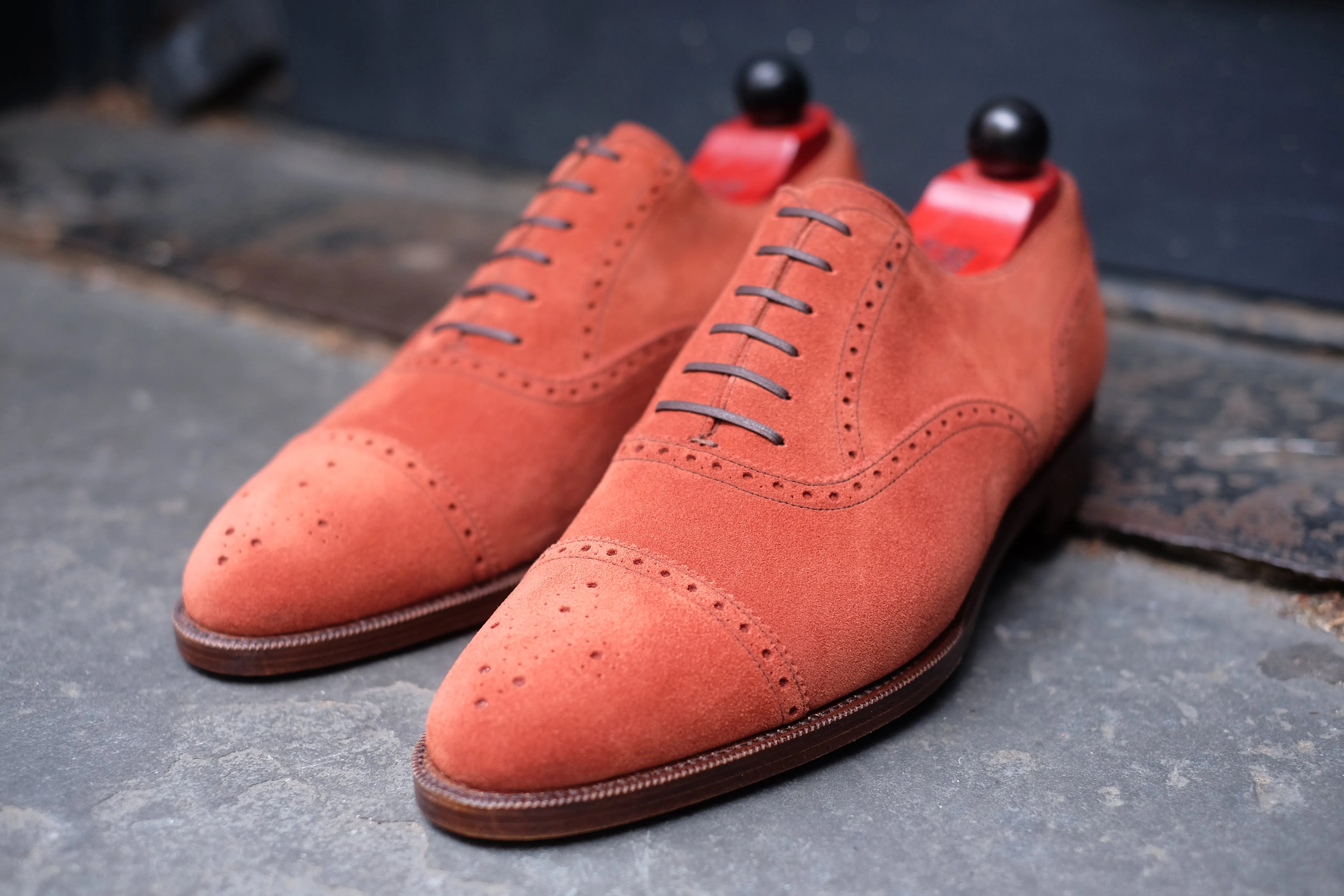 Windermere MTO Rust Suede Shoes with TMG Last and Double Leather Sole