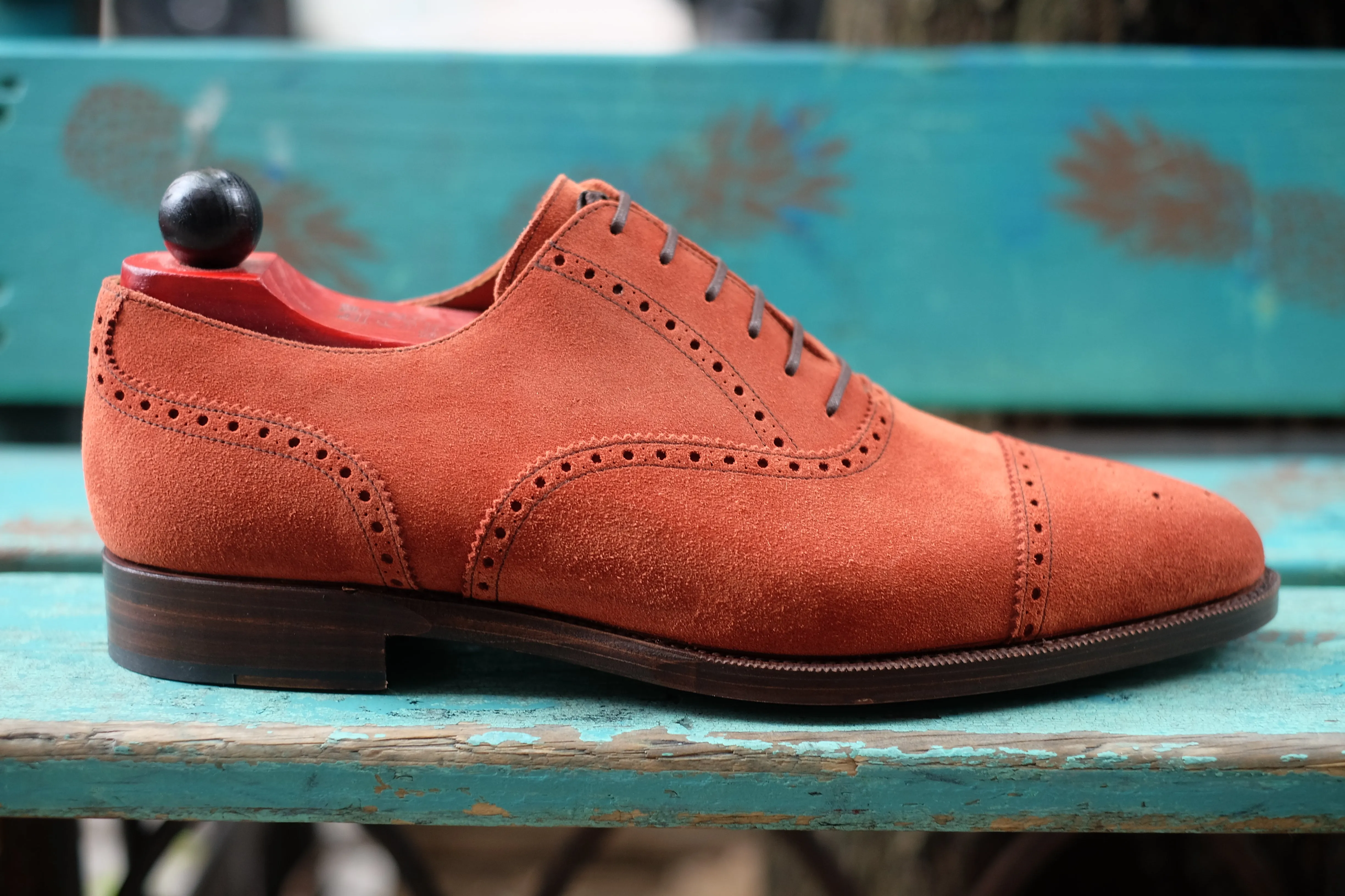 Windermere MTO Rust Suede Shoes with TMG Last and Double Leather Sole