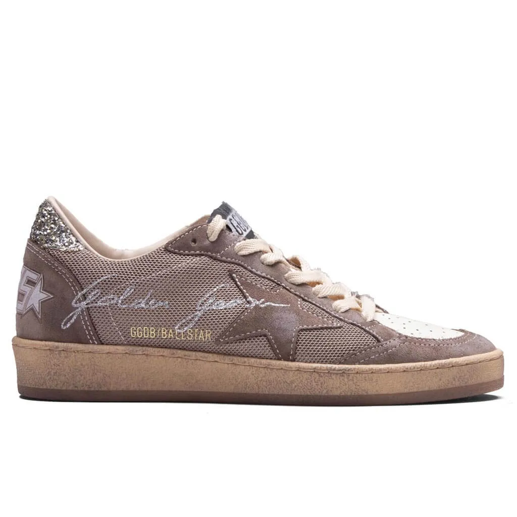 Women's Beige White Ecru Brown Ball-Star