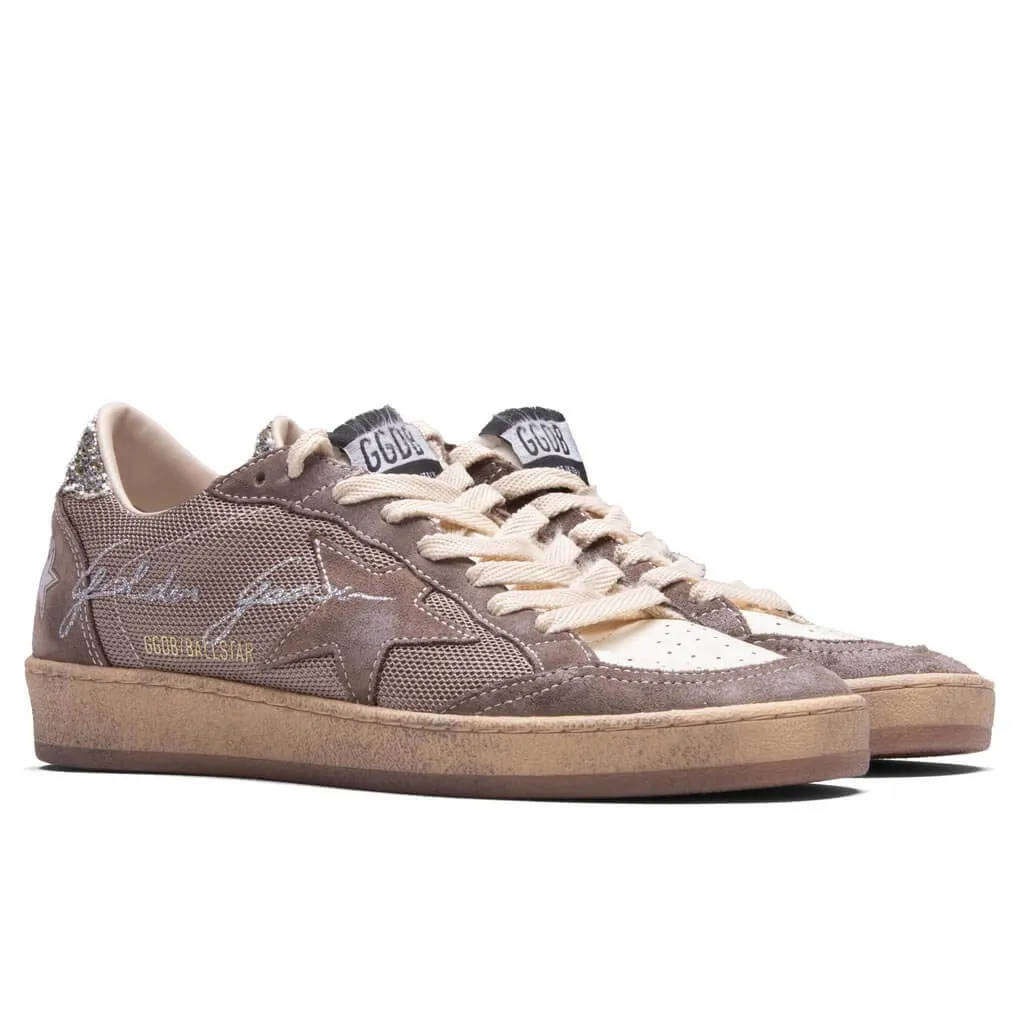 Women's Beige White Ecru Brown Ball-Star