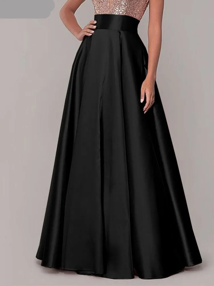 Women's High Waist A-line Maxi Skirts | Fashionable and Trendy results