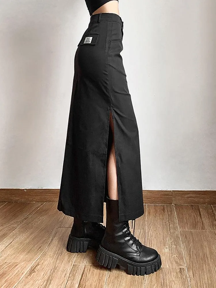 Women's High Waist Slim Fit Long Skirt for Casual Styling